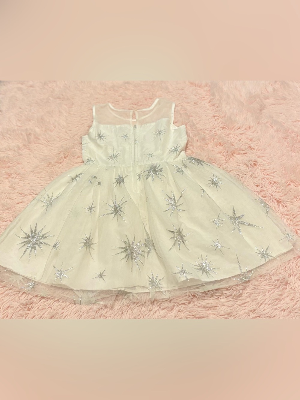 Place Ivory Tulle Star-Embellished Party Dress for kids